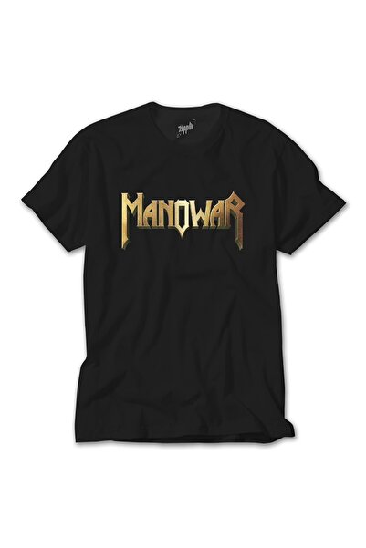 Z zepplin Tricou negru Manowar Gold