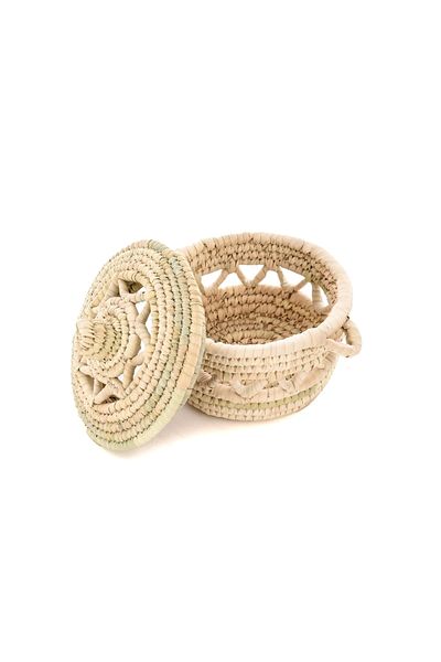 Savana El Yapımı Sanatları Peony Home Decor Straw Box