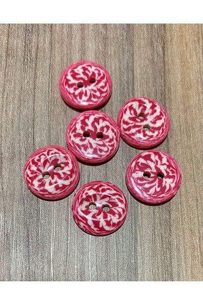 Öztürk Wave Patterned Baby Button. 1.5cm 6 Pack