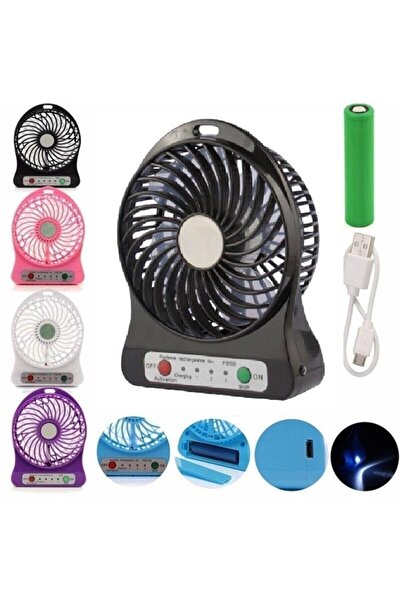 PEKSHOP 3 Kademeli Şarjlı Masa Üstü Usb Mini Taşınabilir Vantilatör Fan
