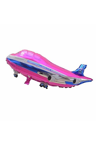 booddie Airplane Foil Balloon Birthday Concept & Airplane Figured Party Balloon Pink Color (45cm)