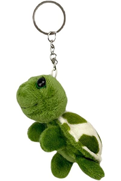 Hd Marketim هدية سلسلة مفاتيح من القطيفة على شكل سلحفاة خضراء مقاس 15 سم Tosb...