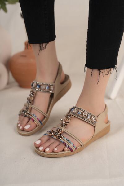 Khayt Γυναικεία πέδιλα Begonia Anatomical Orthopedic Sole Fashion Stoned Daily