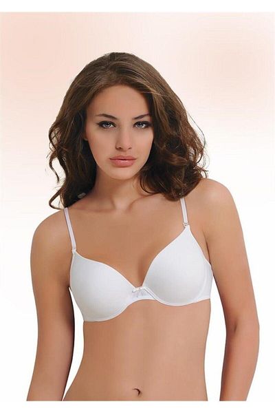 Nbb Women's White Covered Seamless Non-Paper Bra - Trendyol