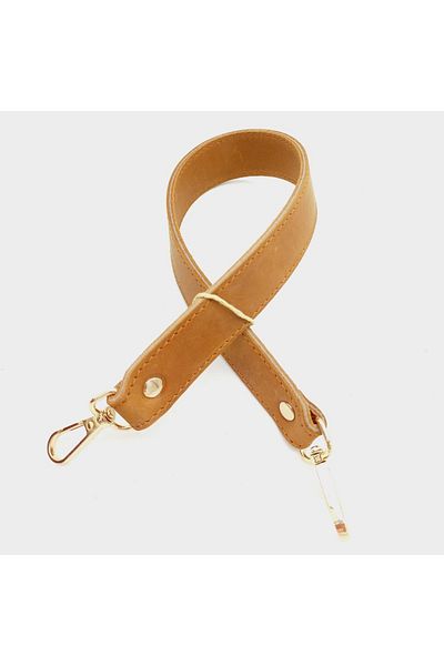 angel çanta aksesuar Genuine Leather - Short Handle Light Tan with Double Layer and Stitching Detail
