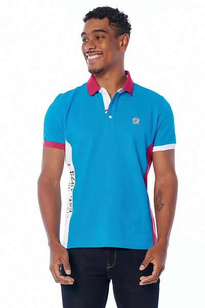 Galvanni Deviro Men's Blue Polo T-shirt