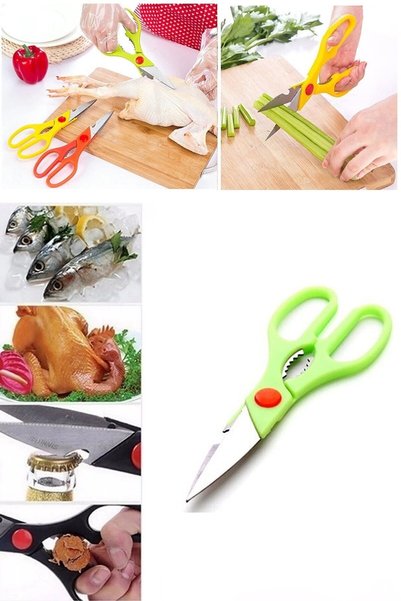 Sekiz8 Ice Cream Cookie Serving Spoon, Kitchen Scissors, Frying Colander with Strainer and Tongs