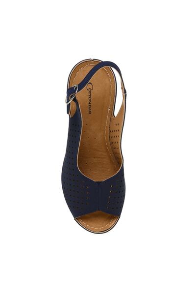 Cotton Bar Navy Blue Women's Sandals