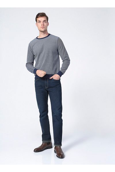Fabrika Ανδρικό φούτερ Comfort O Neck Regular Fit Navy Blue