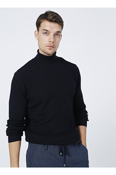 Fabrika Navy Blue Turtleneck Men's Sweater - Benson-y