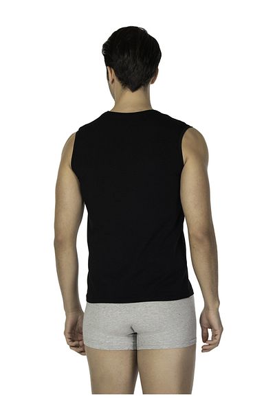 D'S Damat White Comfort V-Neck Sleeveless T-Shirt