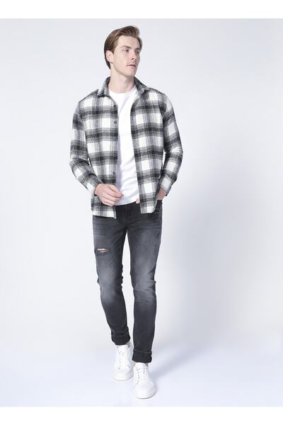 Aeropostale E-luke Slim Fit Düz Antrasit Erkek Denim Pantolon