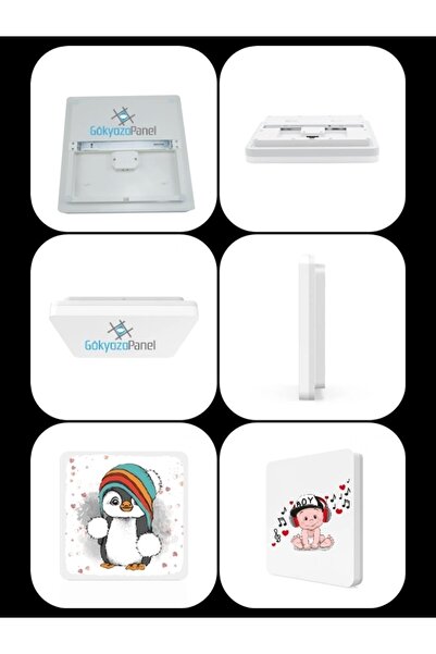 Gökyüzü Panel Spiderman-led Avize-25watt-30cm X 30cm, Çocuk Odası Avize, Avize Modelleri, Örümcek Adam Led Avize