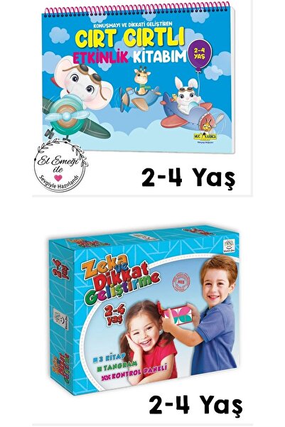yükselen zeka 2-4 Yaş Cırt Cırtlı Etkinlik Kitabım  Dikkat Ve Zeka Geliştirme Seti