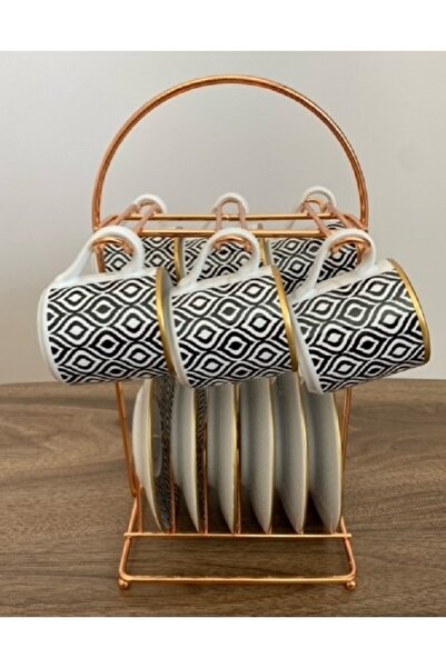 RENK YAPI RÜYASI Umeraș pentru ceașcă de cafea turcească decorativă din inox cu trandafir Design special Operare ușoară