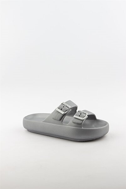Akınal Bella Akınalbella Women's Double Buckle Platform Summer Slippers