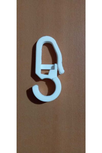 3b üçbey Üçbey Rustic Ring Curtain Clip (40 PCS) White Color Clip