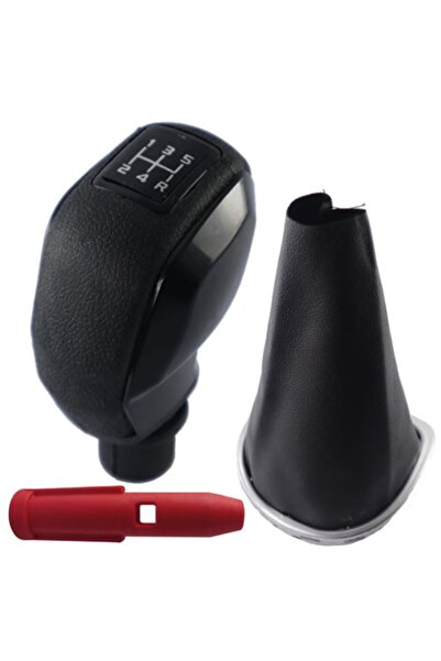 AutoAll Renault Clio 3 Uyumlu Spor Vites Topuzu Ve Vites Körüğü Siyah Takım