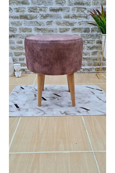 PufyHome Gülkurusu 4 Ayaklı Çok Amaçlı Puf Koltuk