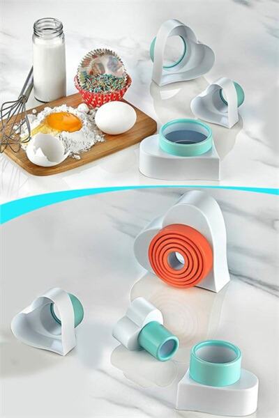 YFHOME 5 Size Nested Heart Shaped Cake Cookie Mold Cookie Set