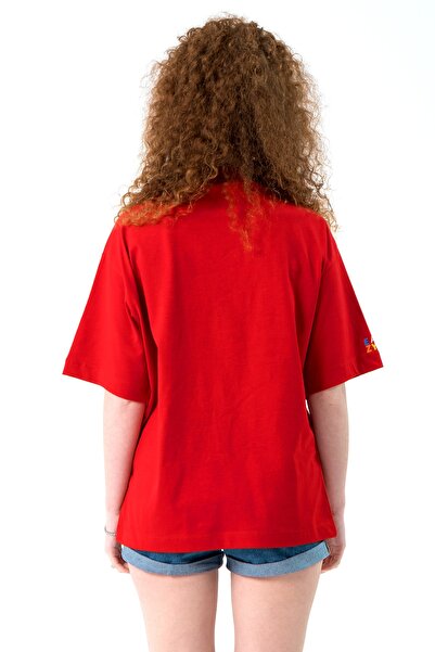 Eazy Co Eazy Red Escape Unisex Extra Oversize εμπριμέ κοντομάνικο μπλουζάκι