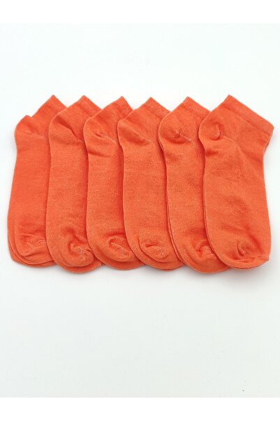 AXE SPORTSWEAR Ciorapi papuci din bumbac pieptănat de culoare portocalie pentru femei