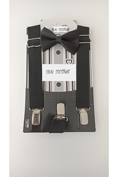 sun desing Papyon Askı Takımı Pantolon Askısı Çocuk Papyon Çocuk Pantolon Askısı