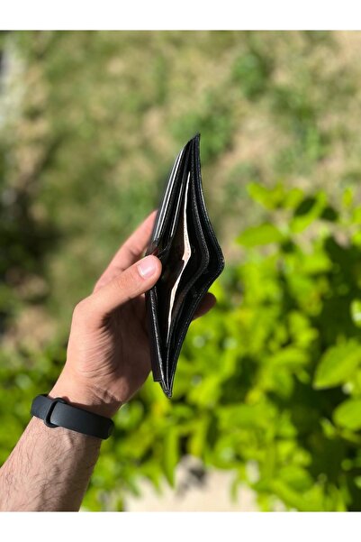 DERKON Portofel Clasico Black pentru bărbați cu portmoneu