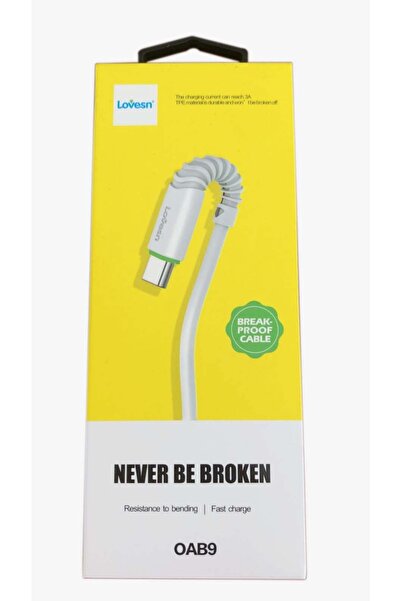 Lovesn Oab9 Kırılmaya Dayanıklı Type-c Hızlı Şarj Kablosu 1 Metre