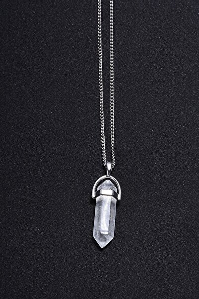 CASELN Doğal Kristal Kuvars Taşı Kolye