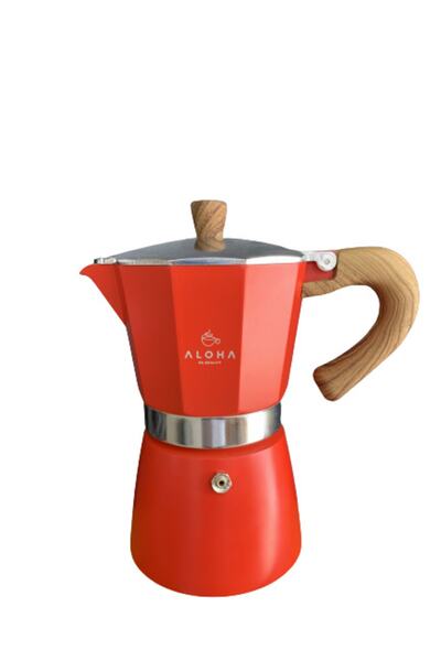 Moka Pot Kırmızı 6 Cup