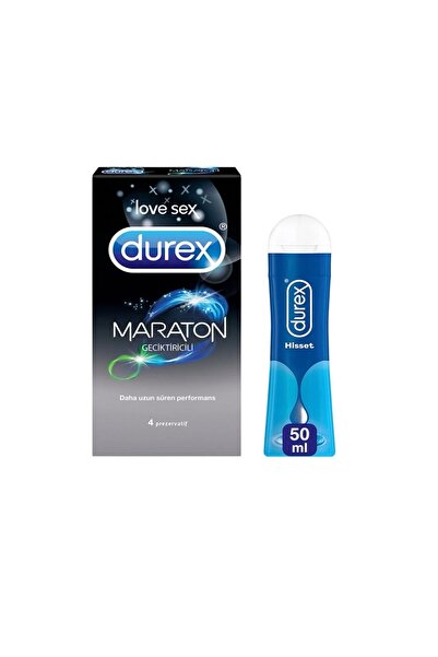 Durex Mini Paket 4 Lü Maraton Prezervatif + 50 Ml Kayganlaştırıcı