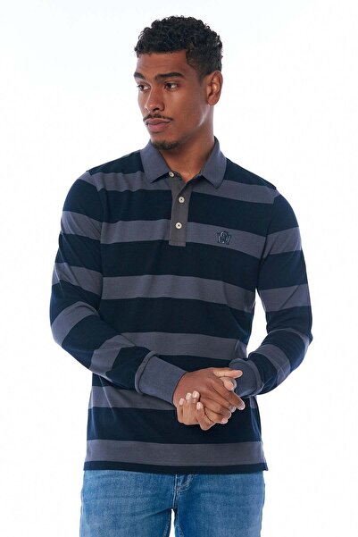 Galvanni Erkek Lacivert Polo Sweatshirt - Sorıano
