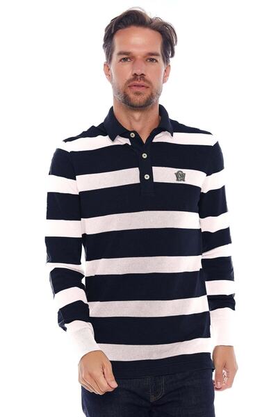 Galvanni Erkek Beyaz Polo Sweatshirt - Sorıano