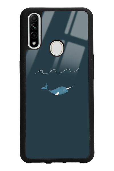 Spoyi Oppo A31 Doodle Fish Tasarımlı Glossy Telefon Kılıfı