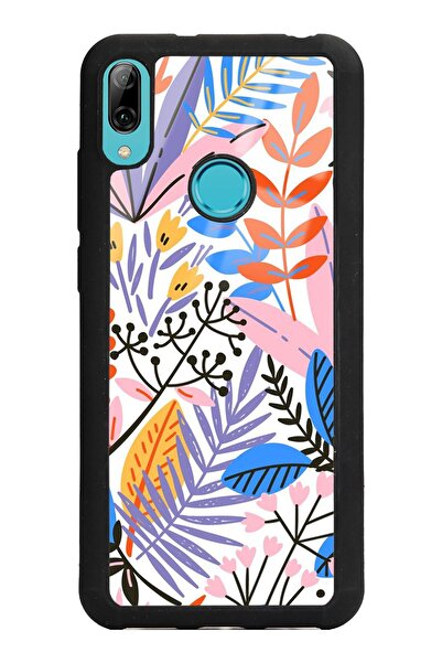 Spoyi حافظة هاتف هواوي Y6 (2019) بتصميم أوراق الشجر اللامعة