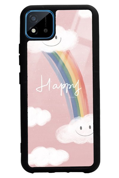 Spoyi حافظة هاتف لامعة بتصميم Happy Cloud لهاتف اوبو Realme C11