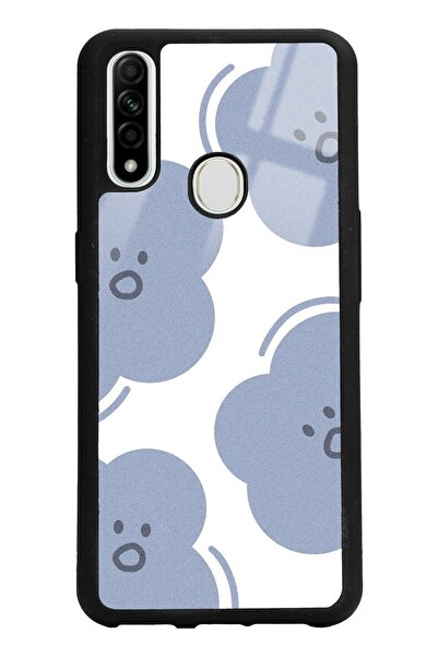 Spoyi Oppo A31 Cloud Face Tasarımlı Glossy Telefon Kılıfı