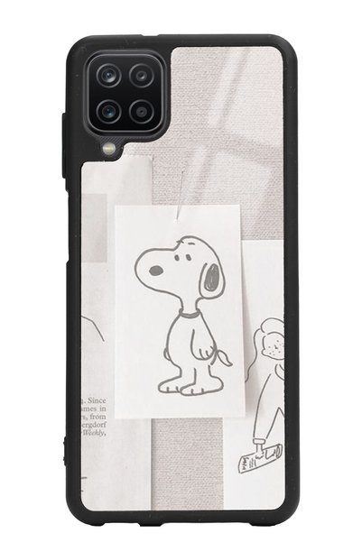 Spoyi Samsung A12 Glossy Phone Case with Snoppy Design