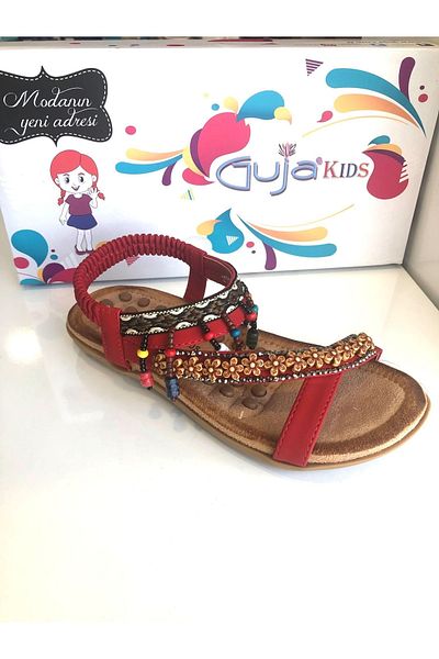 Guja Arme City 22y152-10 Massage Sole Orthopedic Stone Girl's Sandals
