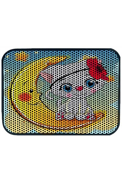 Miapet Elekli Desenli Kedi Tuvalet Önü Paspası 60 X 45 Cm Grandpa Moon