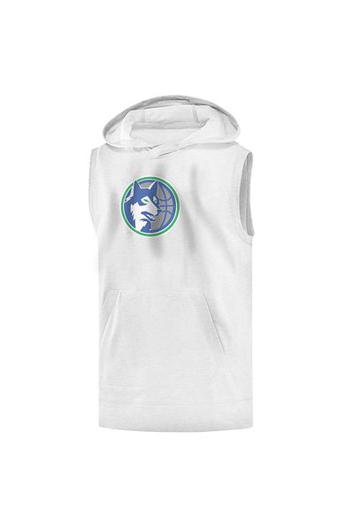 usateamfans Ανδρικό αμάνικο λευκό φούτερ Minnesota Timberwolves