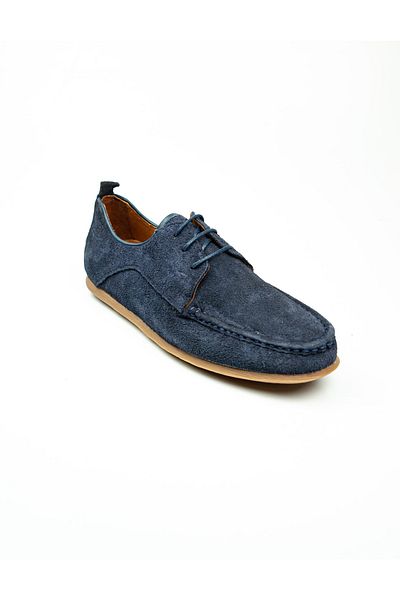 JAMES FRANCO 6740 Navy Blue Suede Leather Men's Casual Shoes