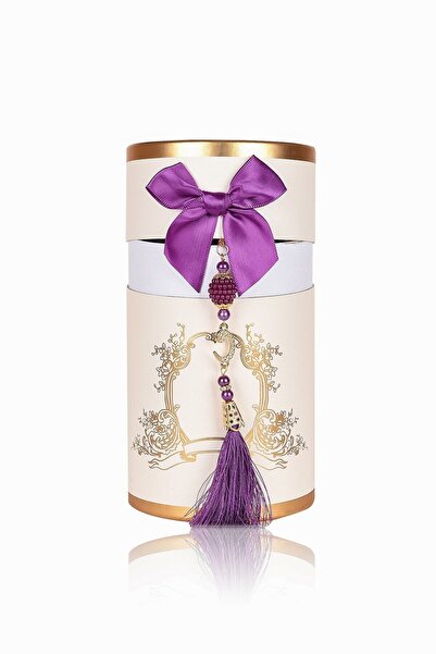 ikrahac Silindir Çeyizlik Seccade Inci Tespih Mürdüm