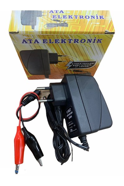 ATA ELEKTRONİK 6 Volt Kuru Tip Akü Şarj Cihazı Adaptörü Şarz Aleti Extra Krok...