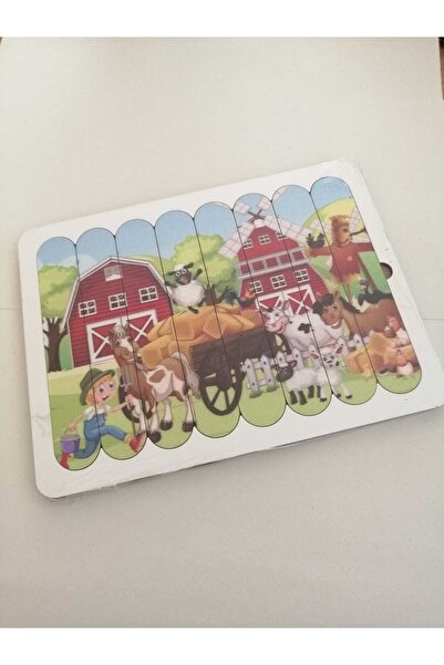 BEMİ Bemi Ahşap Renkli Çiftlik Hayvanları Eğtici Puzzle-yapboz Çocuk Ve Aile Oyunu
