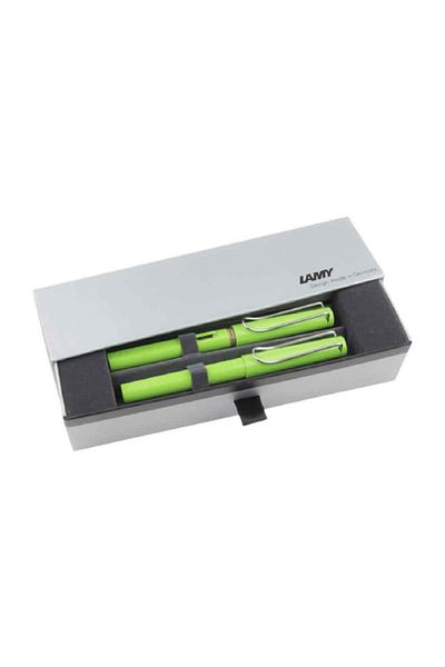 Lamy Green Fountain and Rollerball Pen Set - Safari 313ey