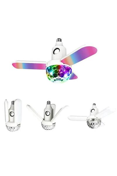 Teknomila Bluetooth Hoparlör Disko Topu Rgb Led Işıklı Renkli Işık Lamba 3 Ka...