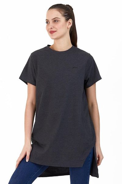 Slazenger Midori Γυναικείο T-shirt Σκούρο Γκρι Ανθρακί Γκρι T-Shirt Γυναικείο T-Shirt