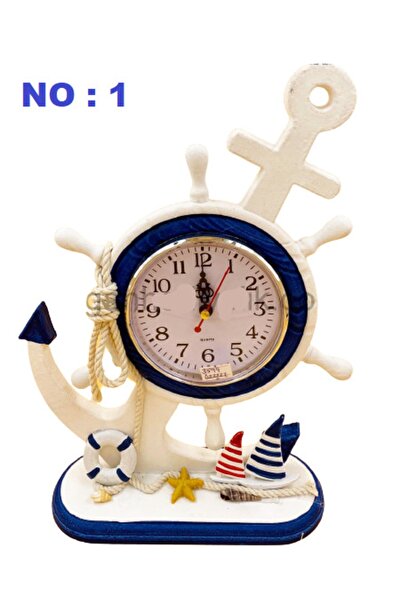 OEM Dekoratif Deniz Fenerli Marin Dümen Masa Saati Derceli Saat